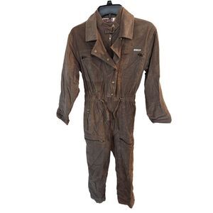 Vintage Saint Germain of Paris Brown Corduroy Jumpsuit S Industrial Mechanic